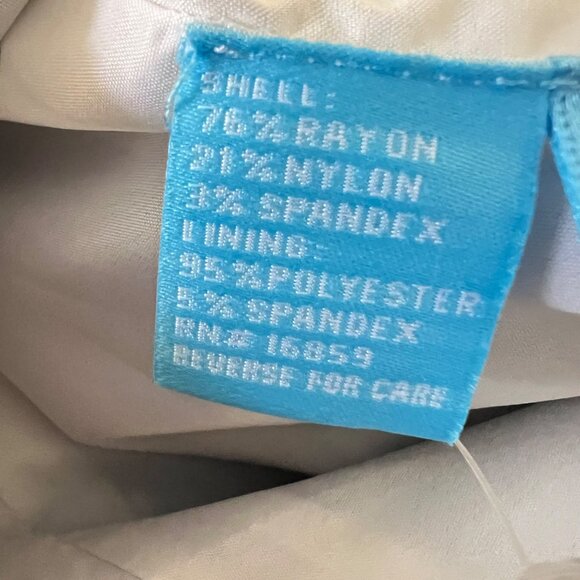 J McLaughlin Womens Serina Blue Floral Pencil Skirt Buttons Above Knee size 0 - Picture 9 of 12